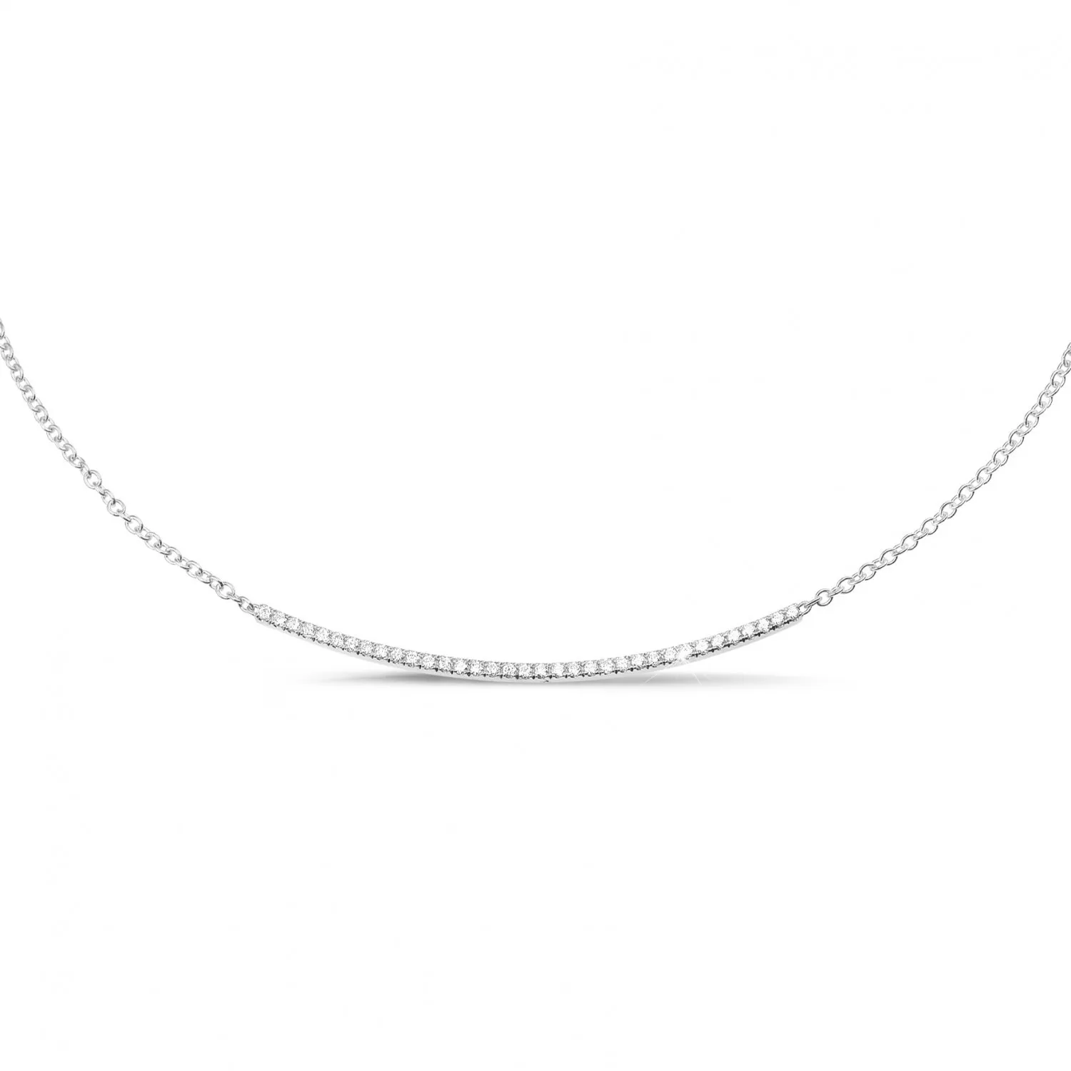 0.30 quilates gargantilla fina diamante en platino 
