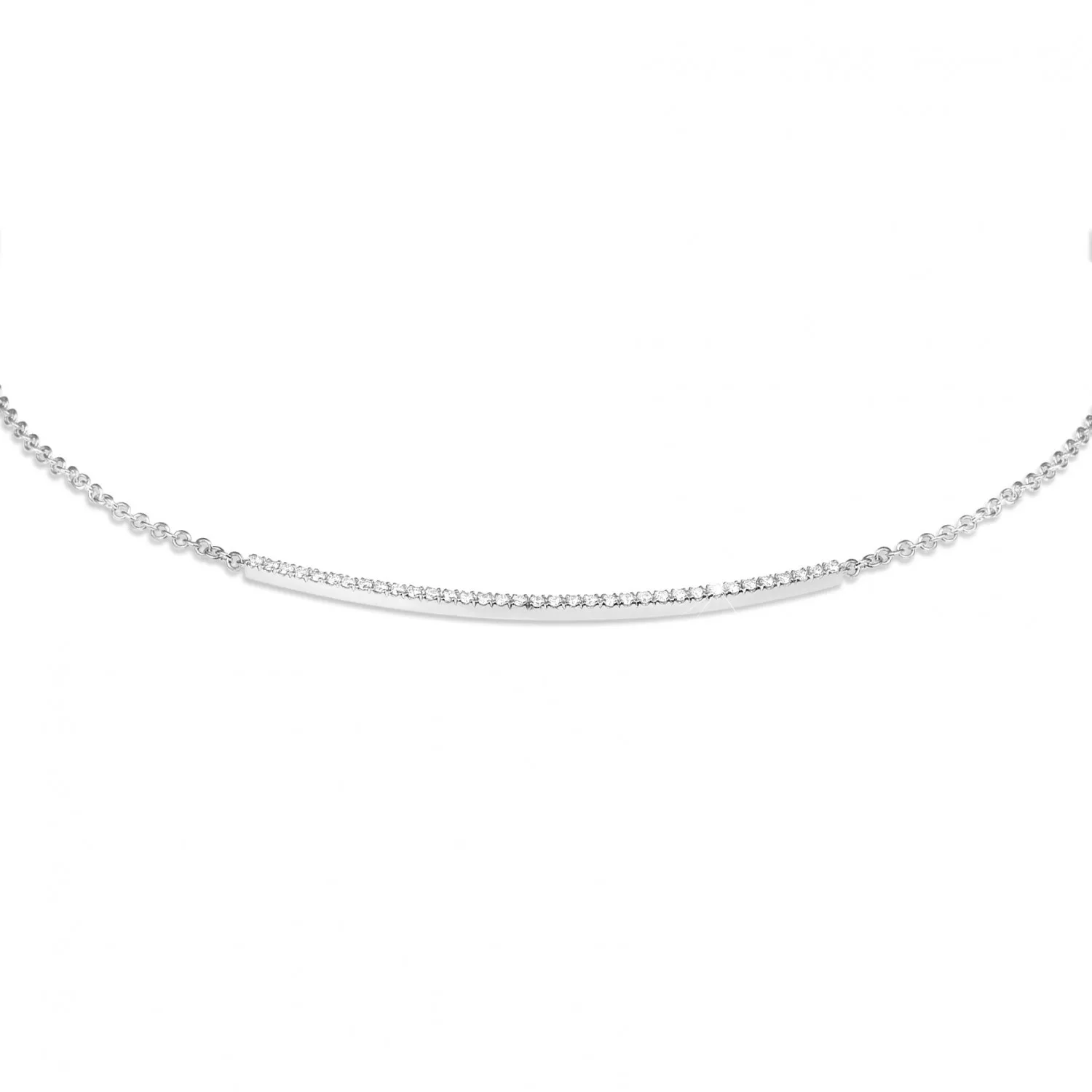 0.30 quilates gargantilla fina diamante en platino 