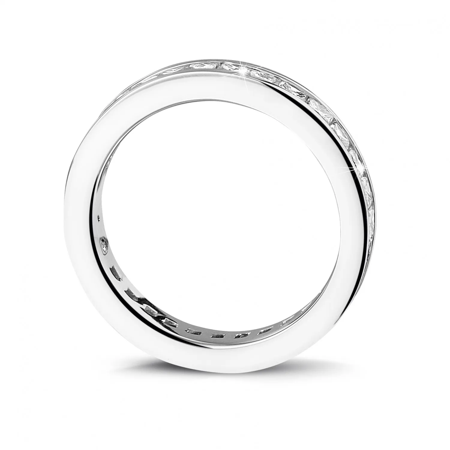 1.75 quilates alianza (banda completa) en oro blanco con diamantes talla princesa 