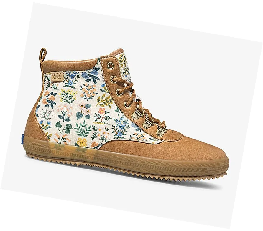 2024 Botas con Cordones Keds x Rifle Paper Co. Scout Boot Cuero Wildflower w/ Thinsulate Mujer Beige gran sacrificio – Bot