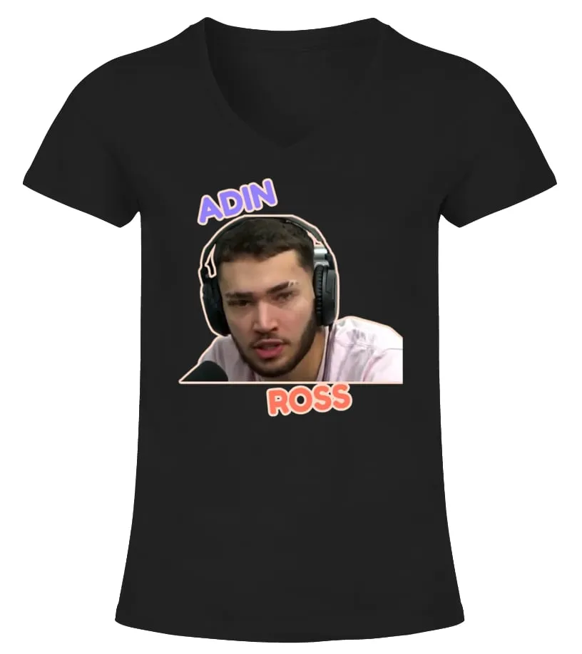 Adin Ross Merch Camiseta cuello pico Mujer