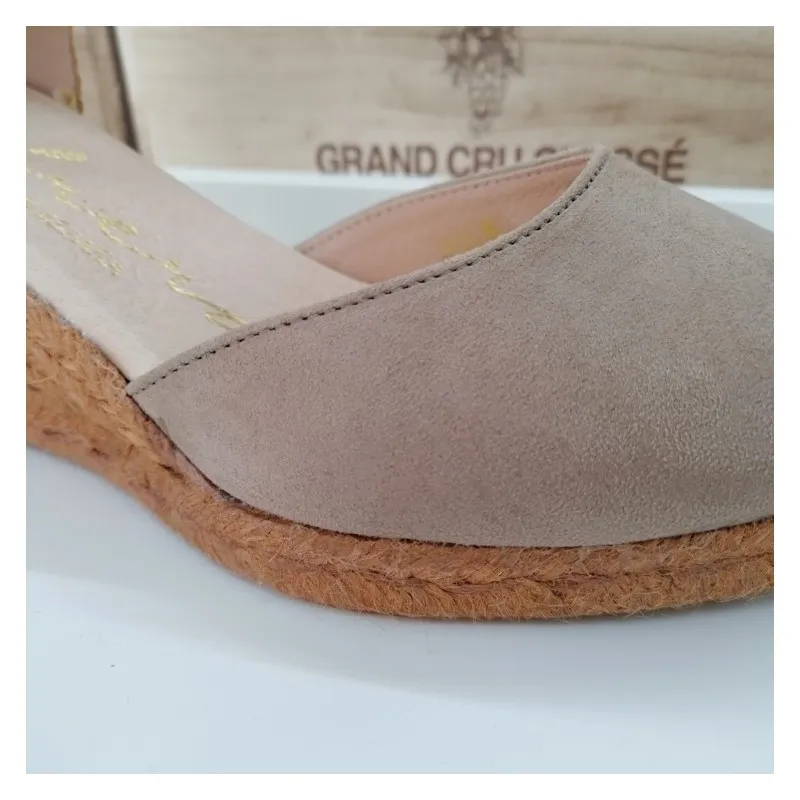 Alpargata Cuña Cuerda  Cabrera Suede Arena 7805