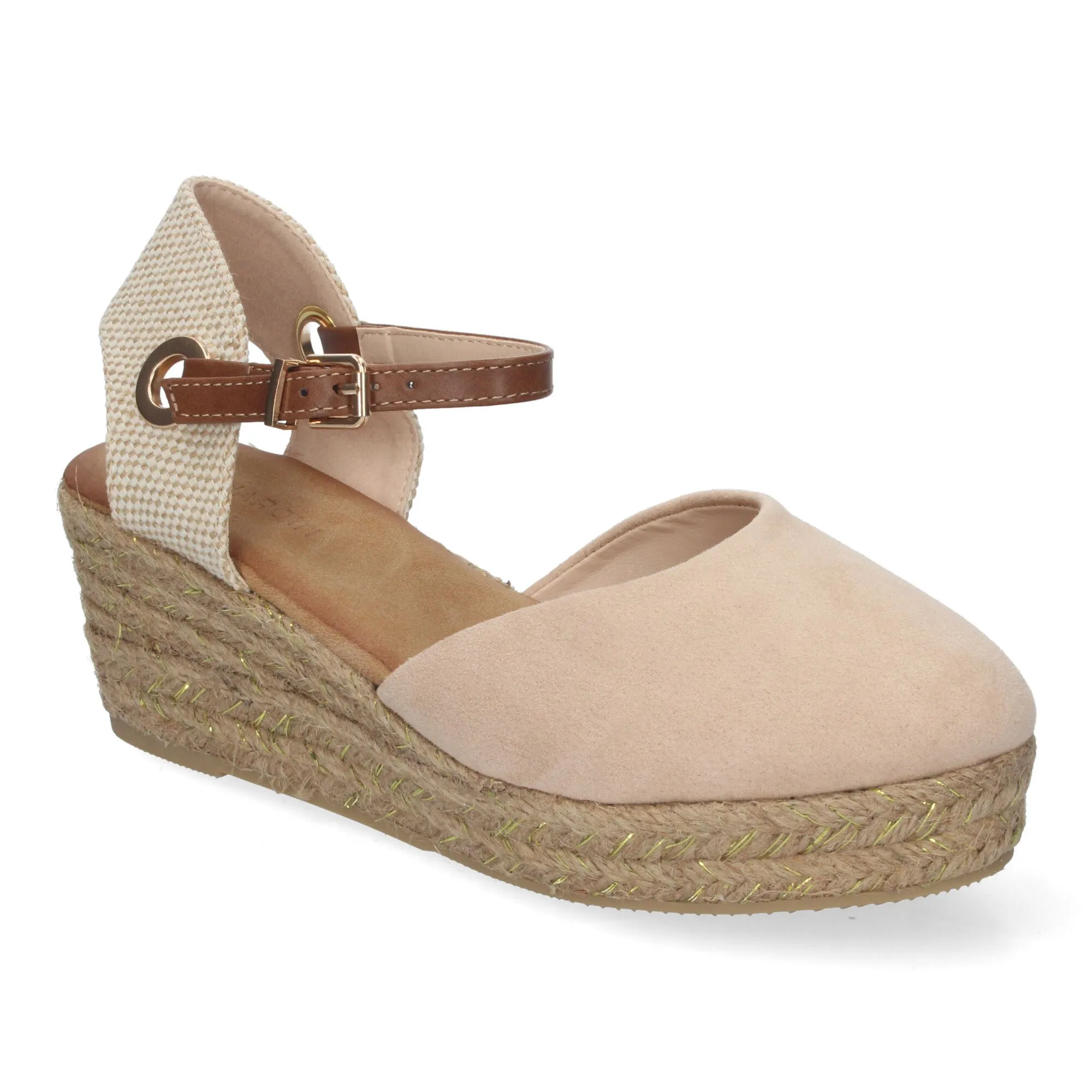 ALPARGATAS DE CUñA EN YUTE COMODA MUJER COLOR BEIGE A3005