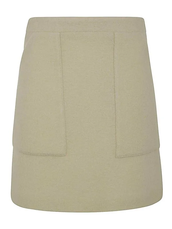 ASPESI MINIFALDA  COLOR CARNE Y NEUTRAL