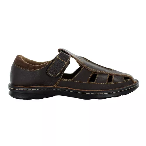 Bayamo Huarache Velcro Piel Cafe Hombre 29091