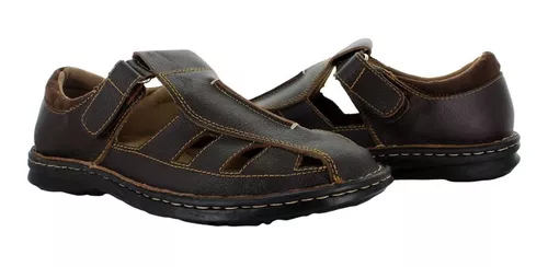 Bayamo Huarache Velcro Piel Cafe Hombre 29091