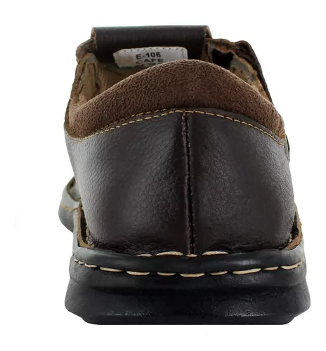 Bayamo Huarache Velcro Piel Cafe Hombre 29091