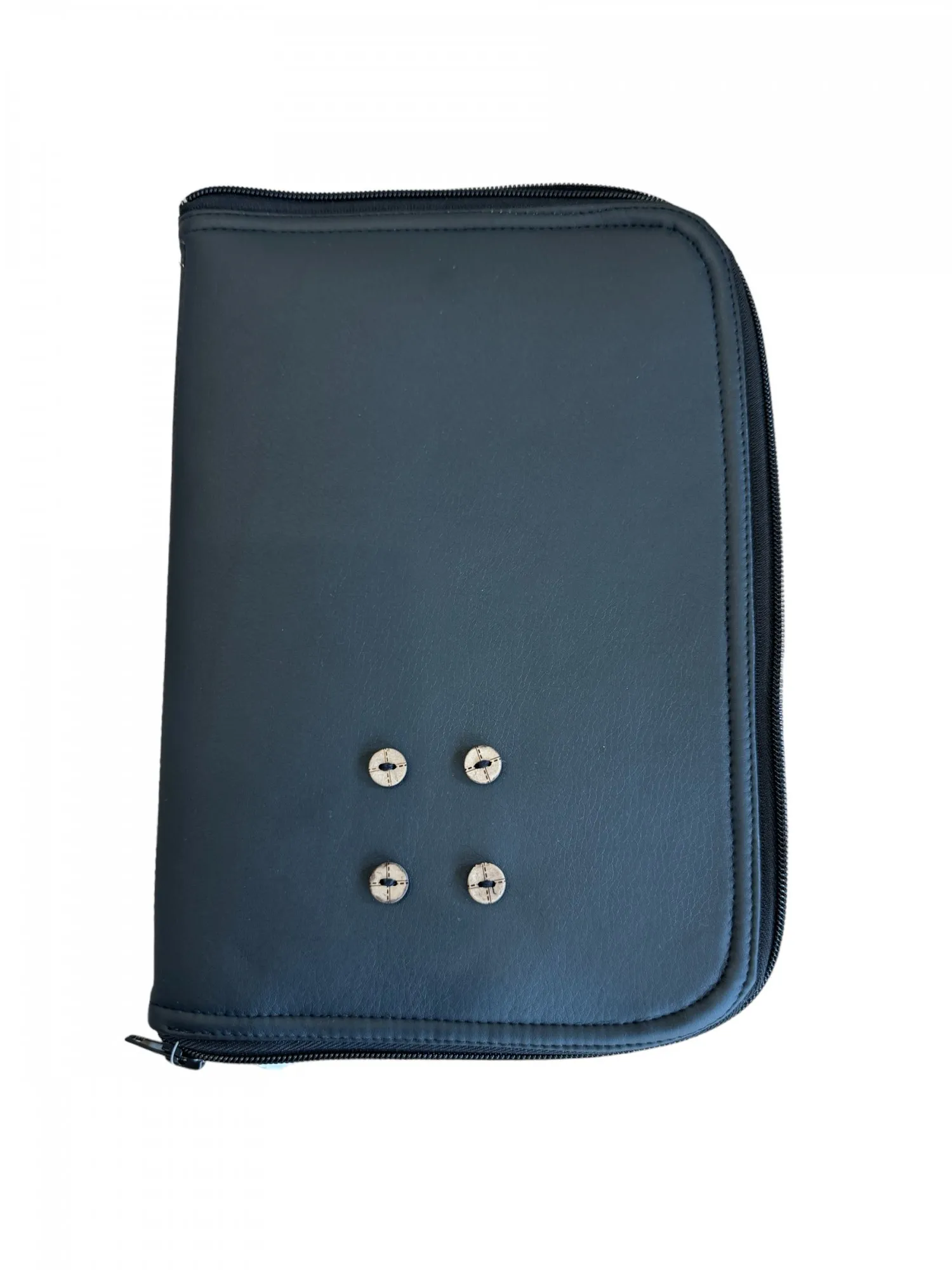 Black leatherette document holder