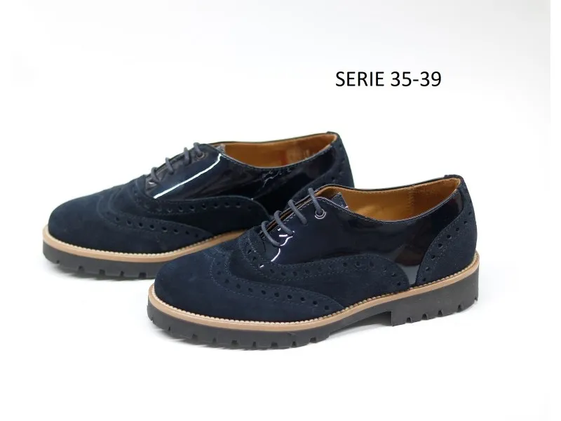 BLUCHER COMBINADO 20364 BEBERLIS EN COLOR MARINO