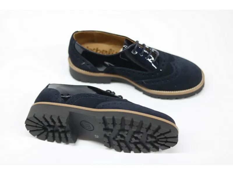 BLUCHER COMBINADO 20364 BEBERLIS EN COLOR MARINO