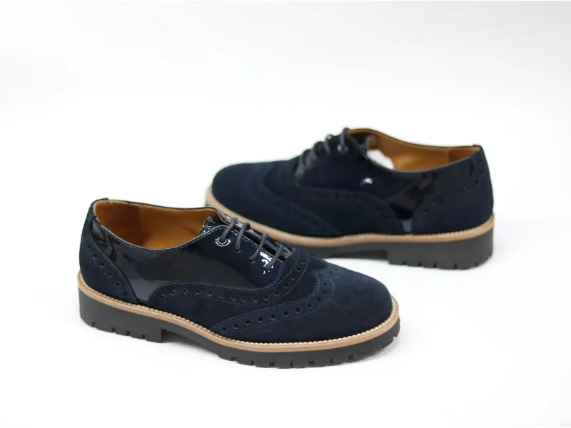 BLUCHER COMBINADO 20364 BEBERLIS EN COLOR MARINO