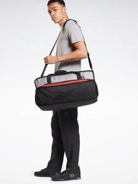 bolso reebok gris/negro unisex