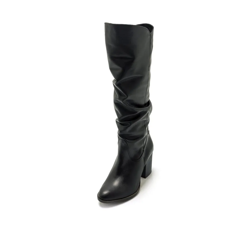 Botas de Piel Uma negro