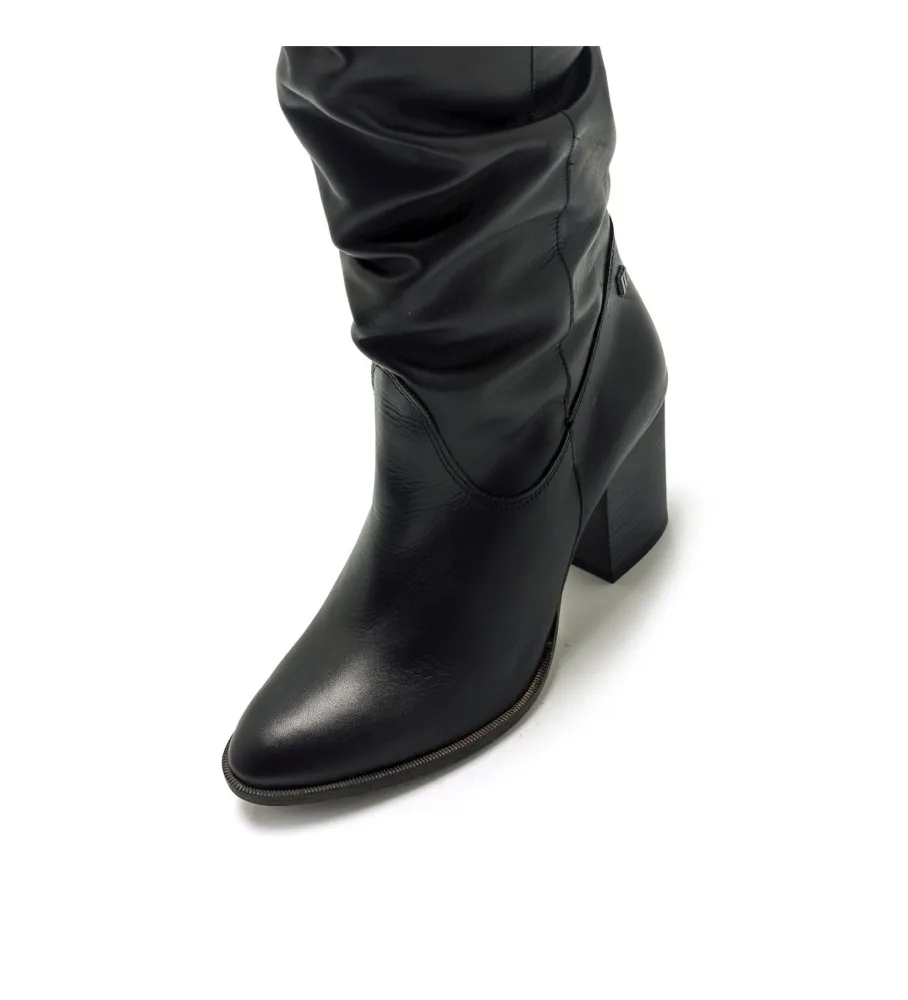Botas de Piel Uma negro