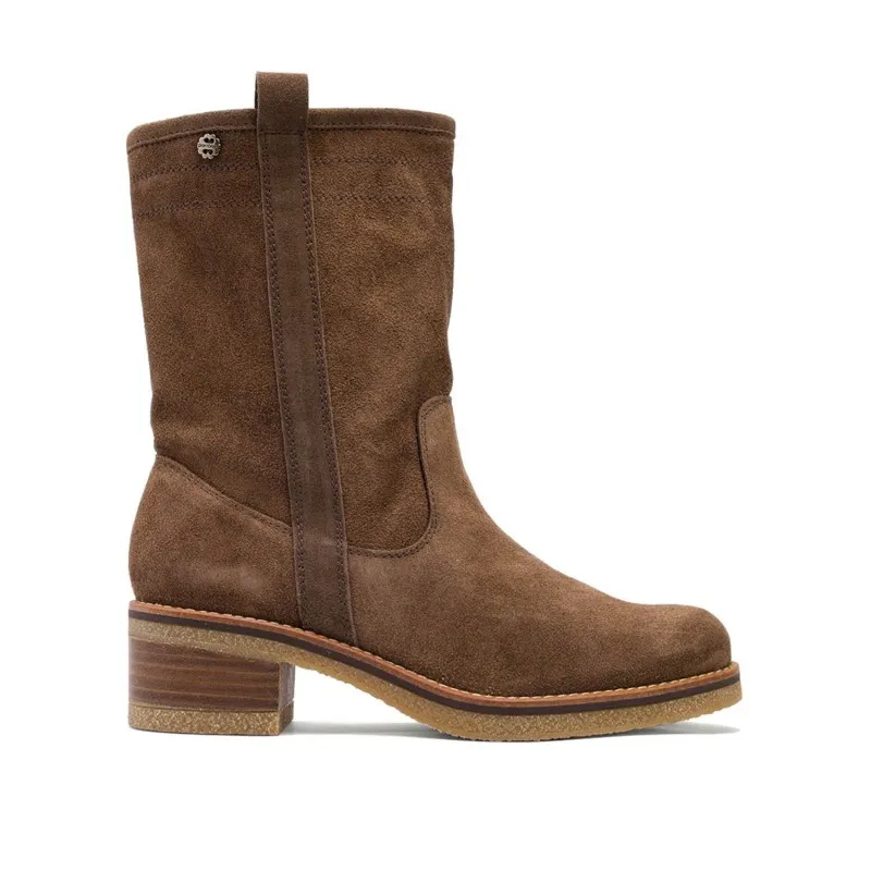 BOTAS PLANAS MOKA CON TIRADORES PAULA