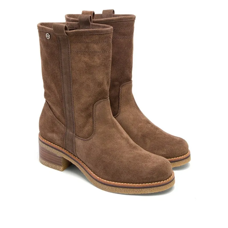 BOTAS PLANAS MOKA CON TIRADORES PAULA