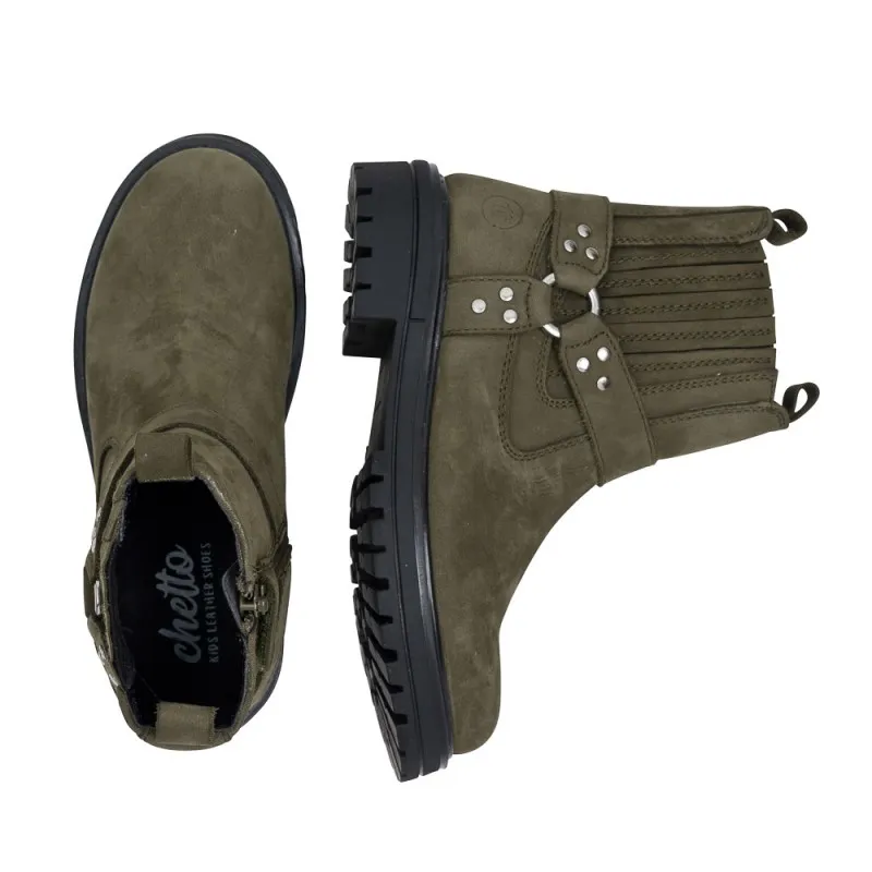 BOTIN CON ELASTICO  PIEL
