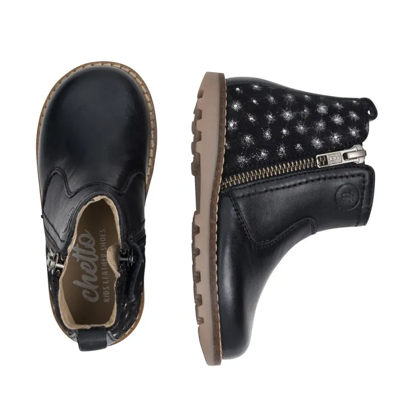 Botin de piel natural