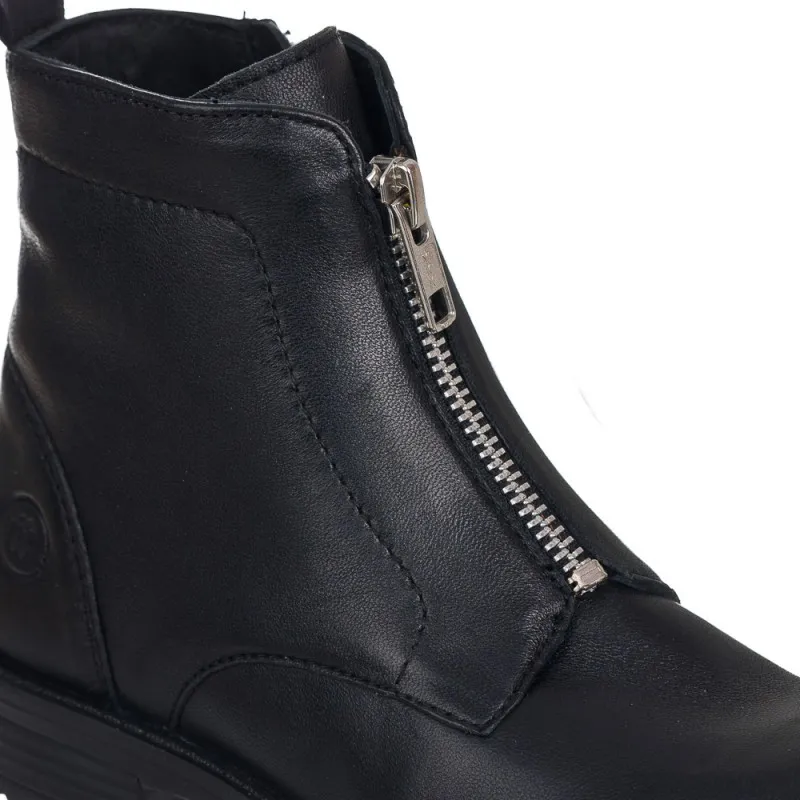 BOTIN  EN PIEL  CREMALLERA CENTRAL