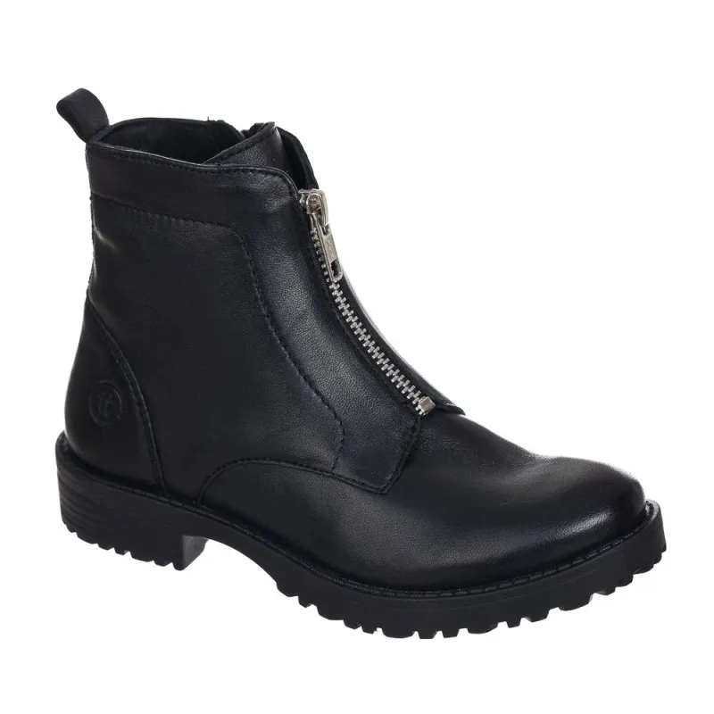 BOTIN  EN PIEL  CREMALLERA CENTRAL