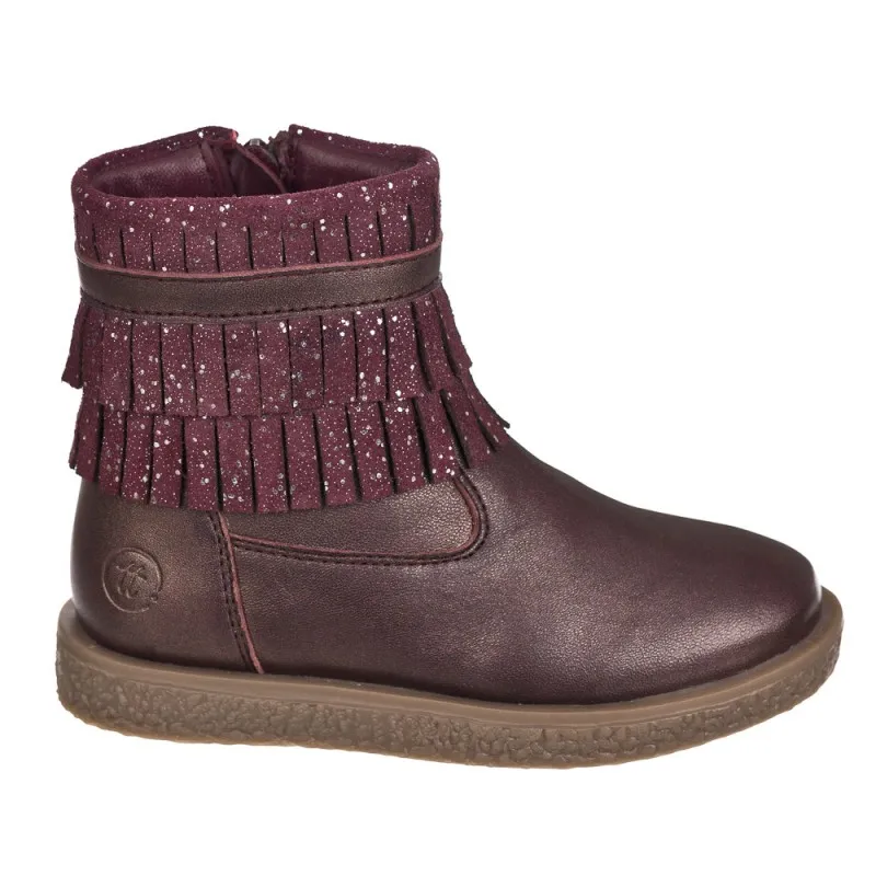 Botin flecos en piel
