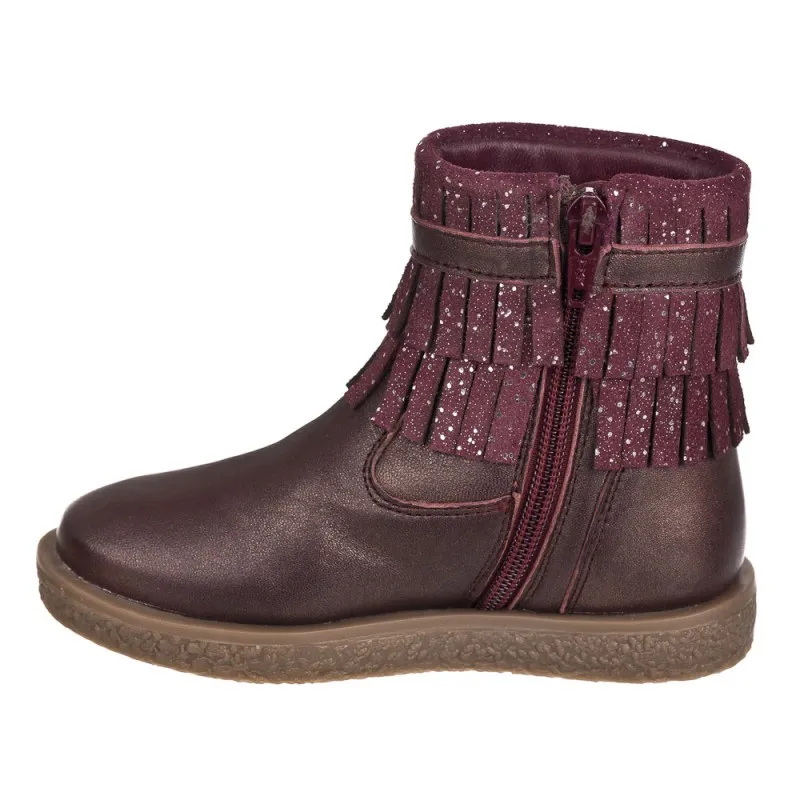 Botin flecos en piel