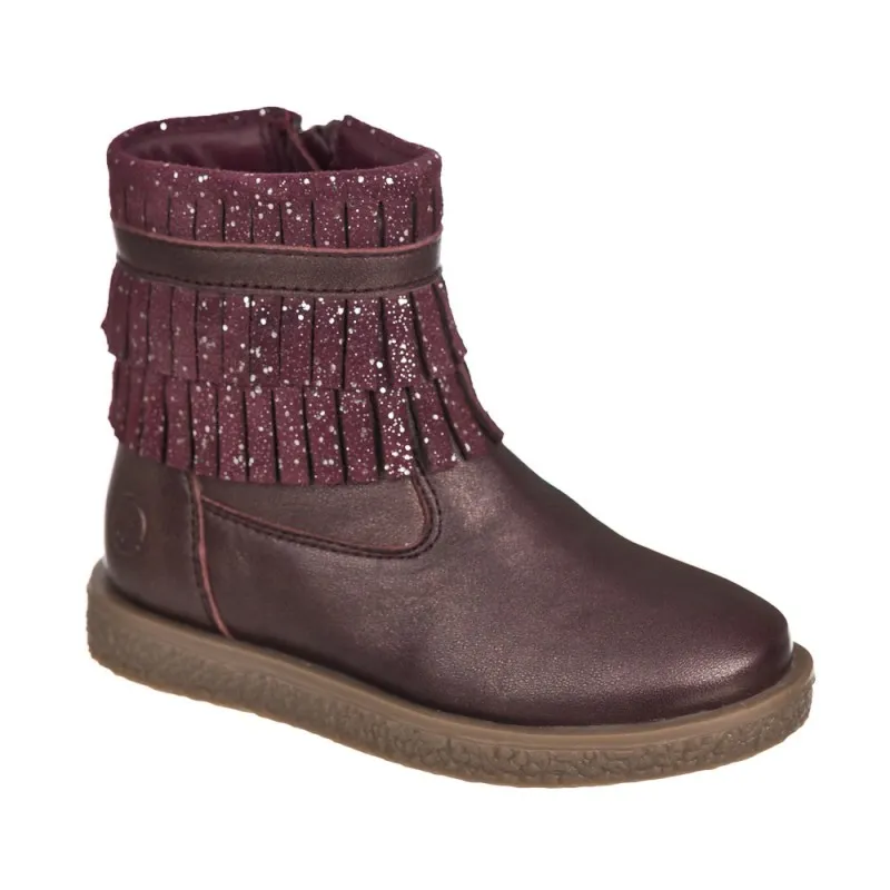 Botin flecos en piel