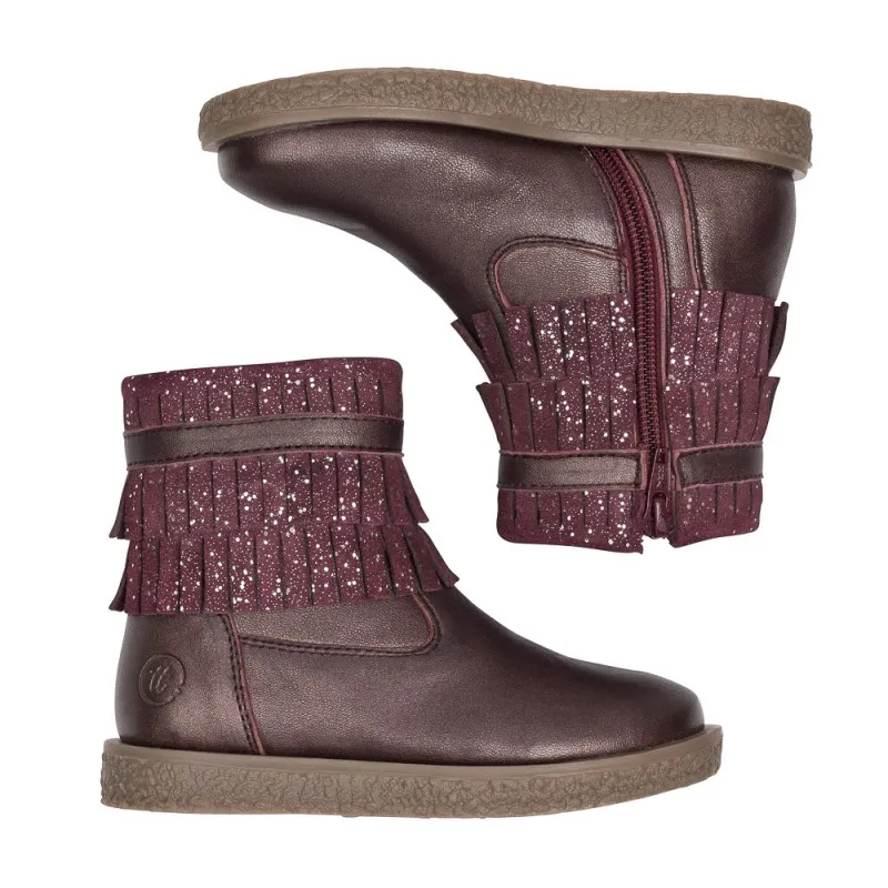 Botin flecos en piel