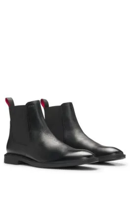 Botines Chelsea de piel con paneles laterales perfilados