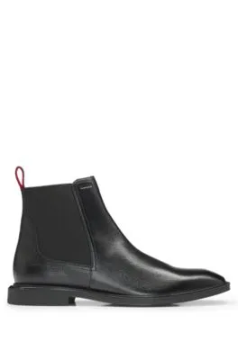 Botines Chelsea de piel con paneles laterales perfilados