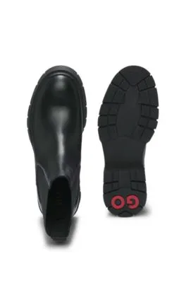 Botines Chelsea en piel con suela gruesa