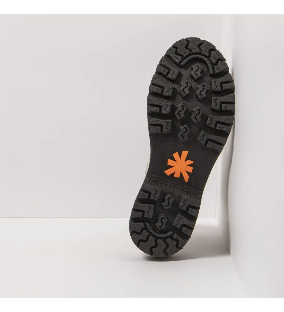 Botines de piel blanco