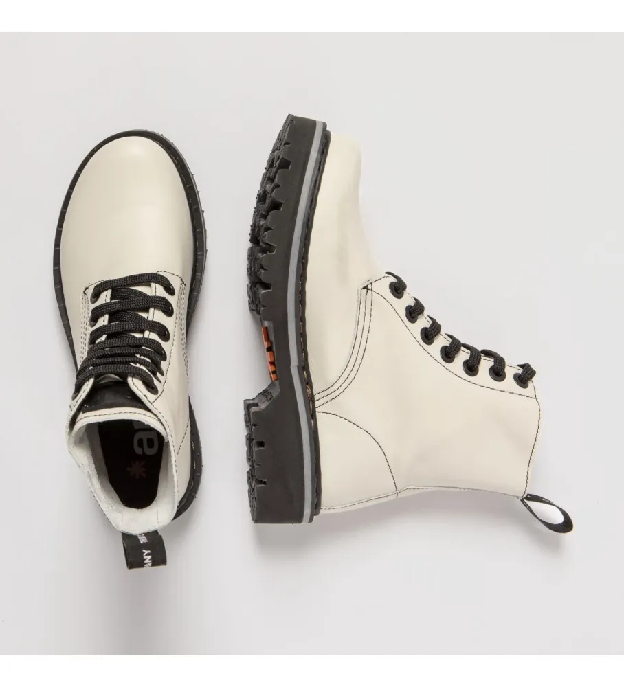Botines de piel blanco