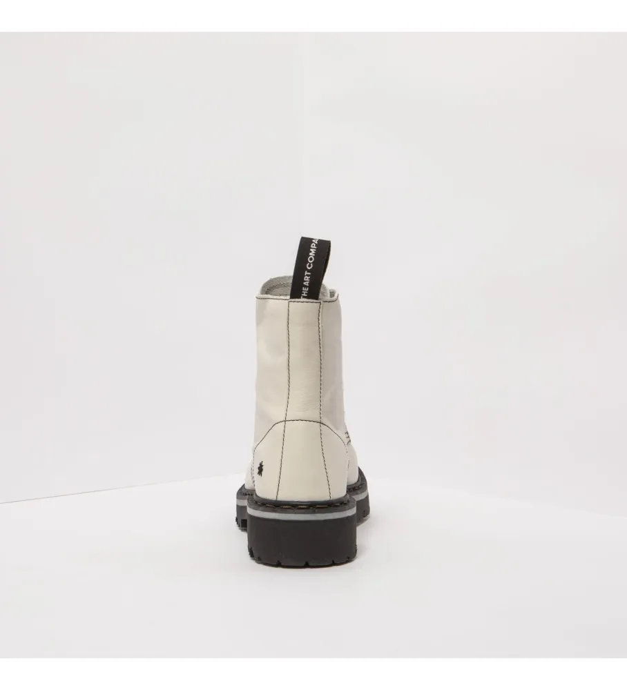 Botines de piel blanco