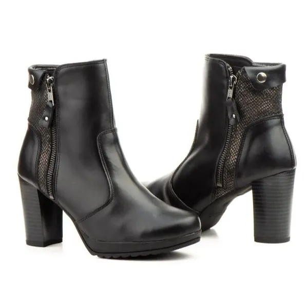 BOTINES MUJER PIEL NEGROS MOD. SOLEIL