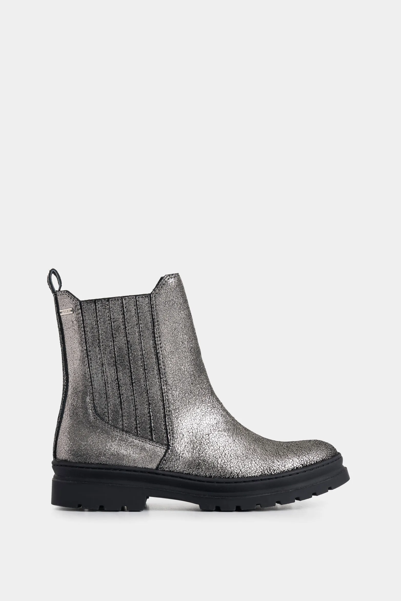 Botines Orión de cuero folia para mujer silueta Chelsea