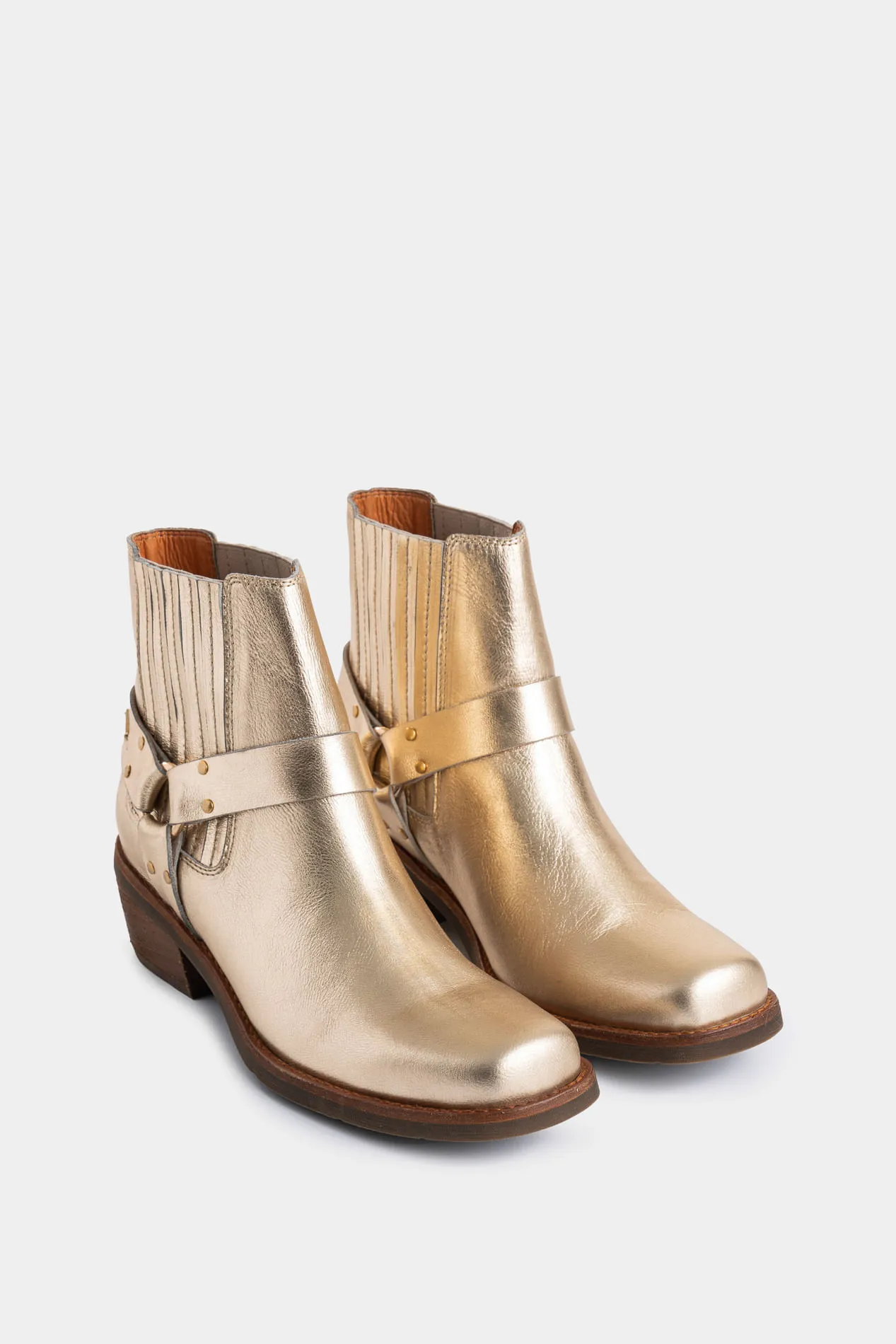 Botines texanos de cuero folia para mujer dima cuadrada
