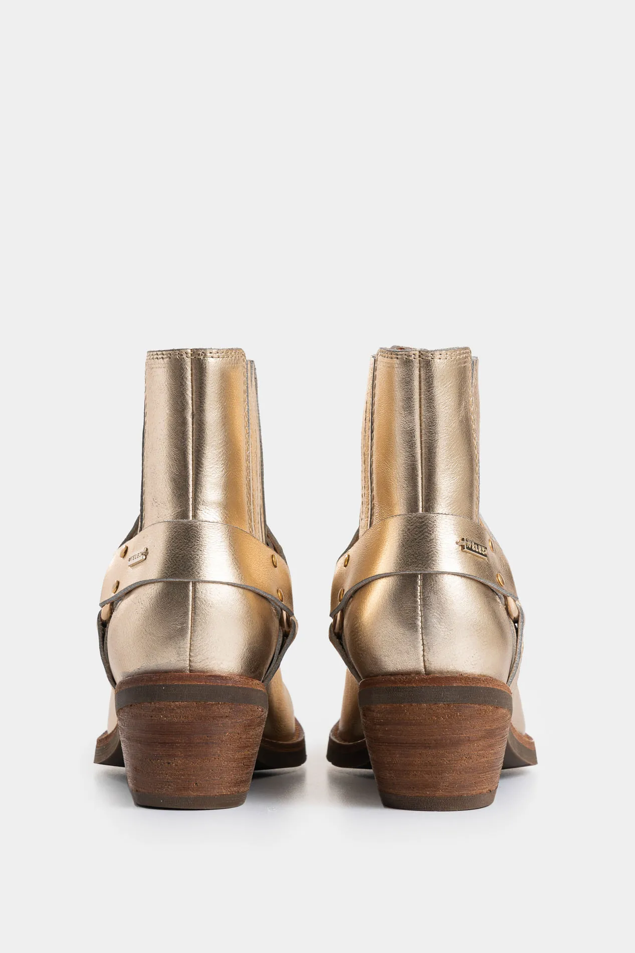 Botines texanos de cuero folia para mujer dima cuadrada