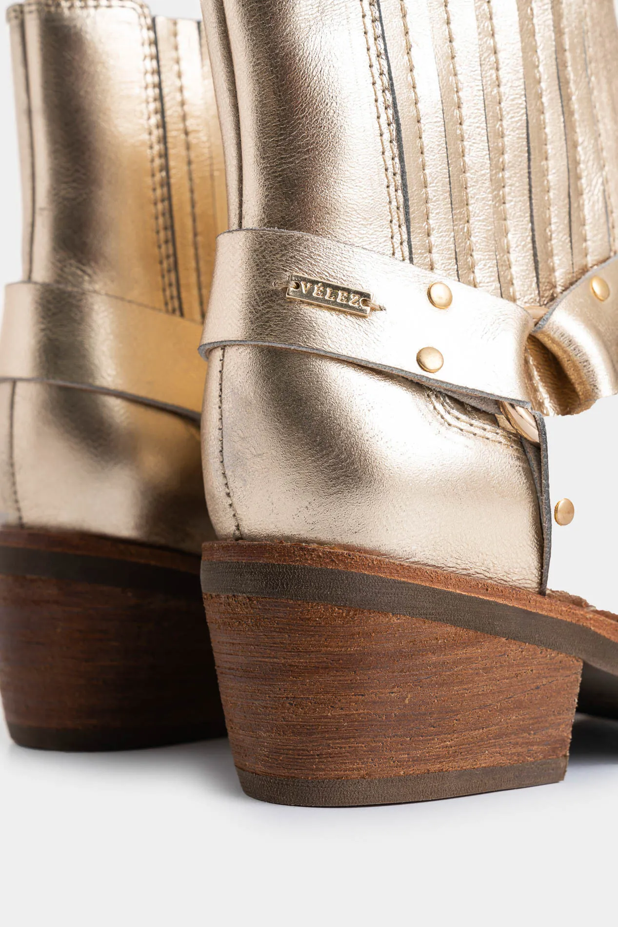 Botines texanos de cuero folia para mujer dima cuadrada