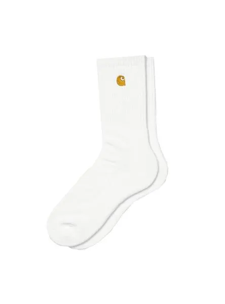 Calcetines Carhartt Chase Blanco Dorado Unisex