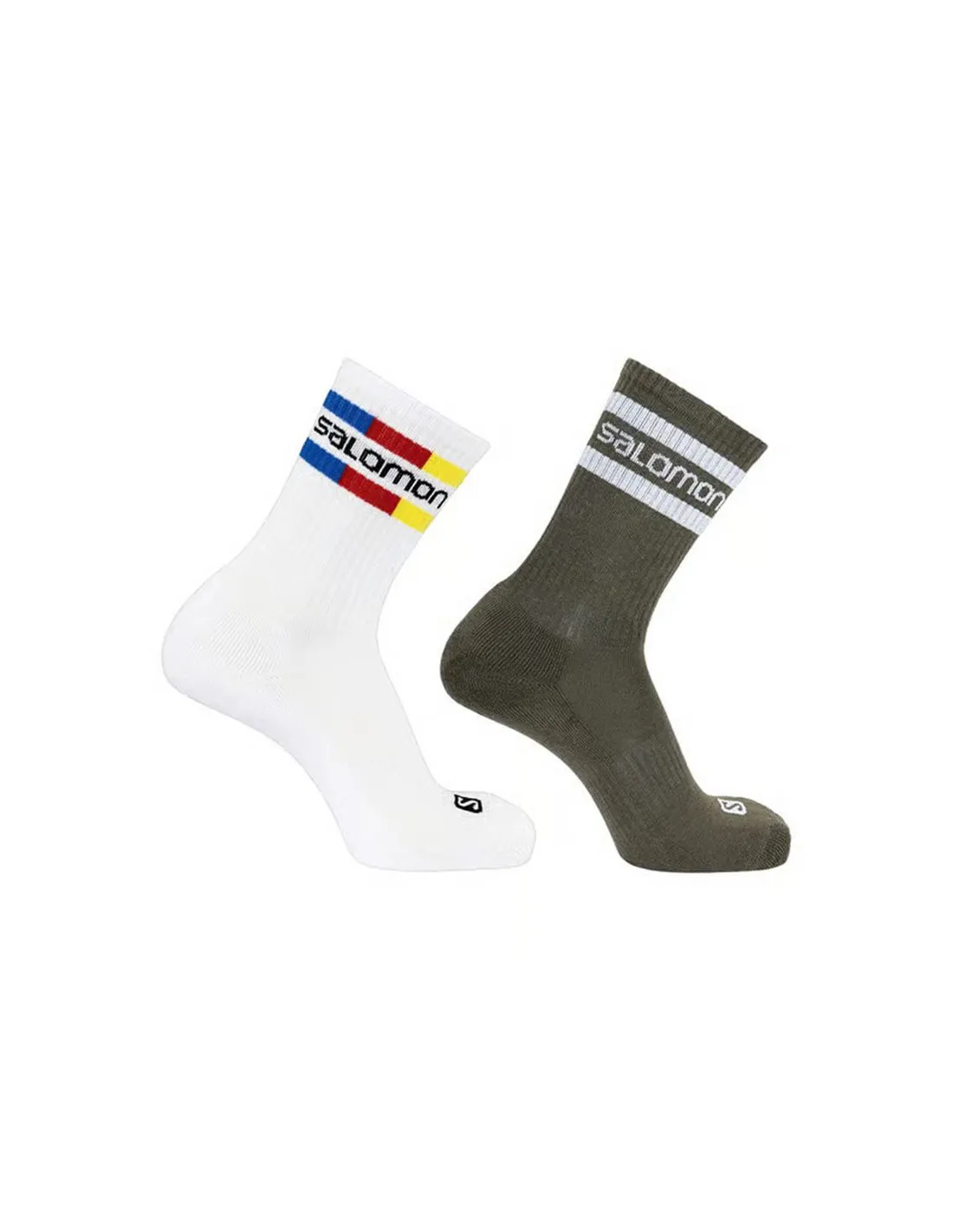 Calcetines Salomon 365 Crew Pack 2 White Olive