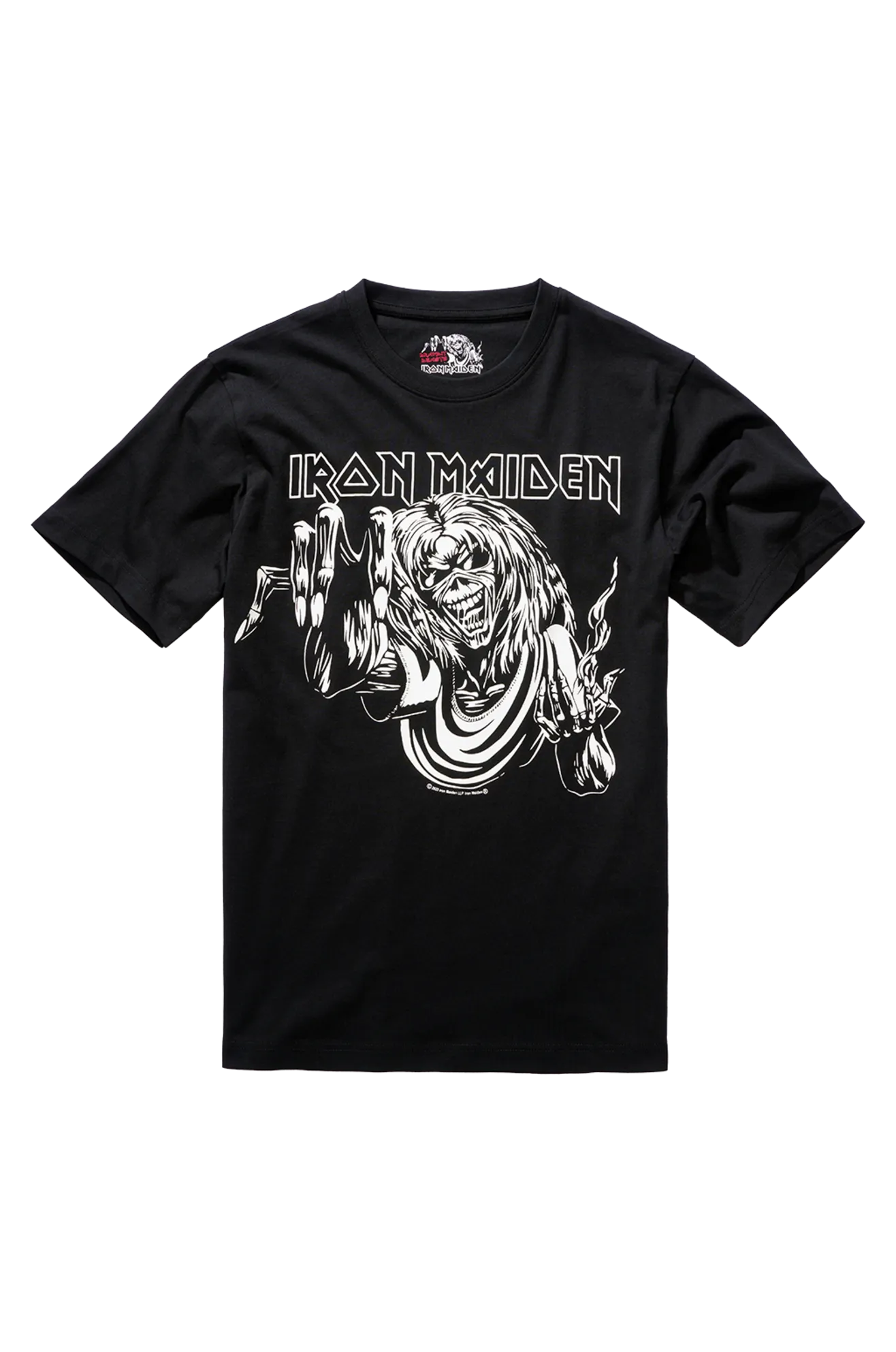 Camiseta Brandit Iron Maiden T Eddy Glow Negra