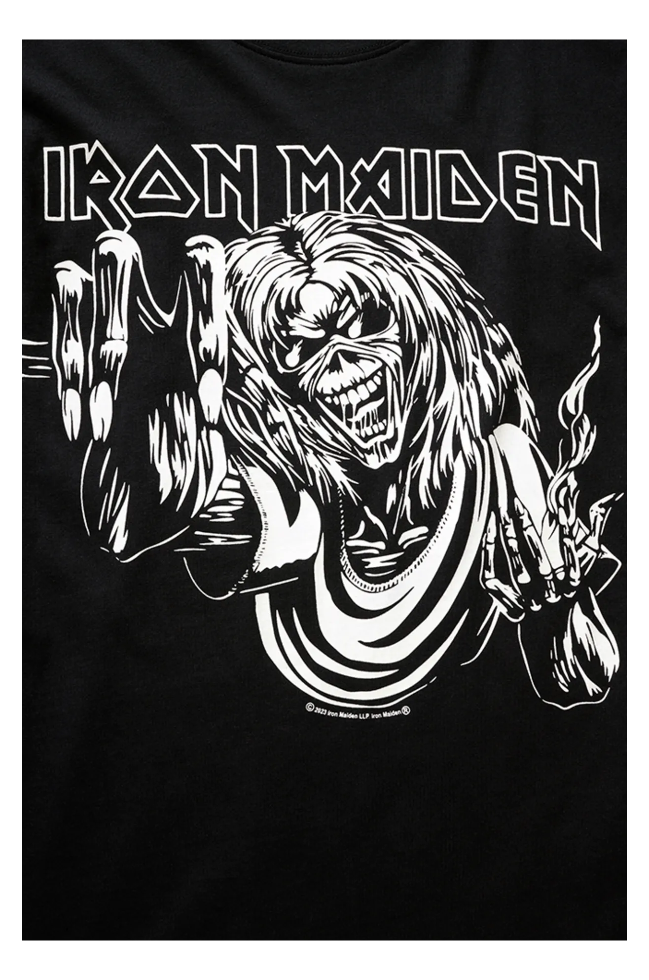 Camiseta Brandit Iron Maiden T Eddy Glow Negra