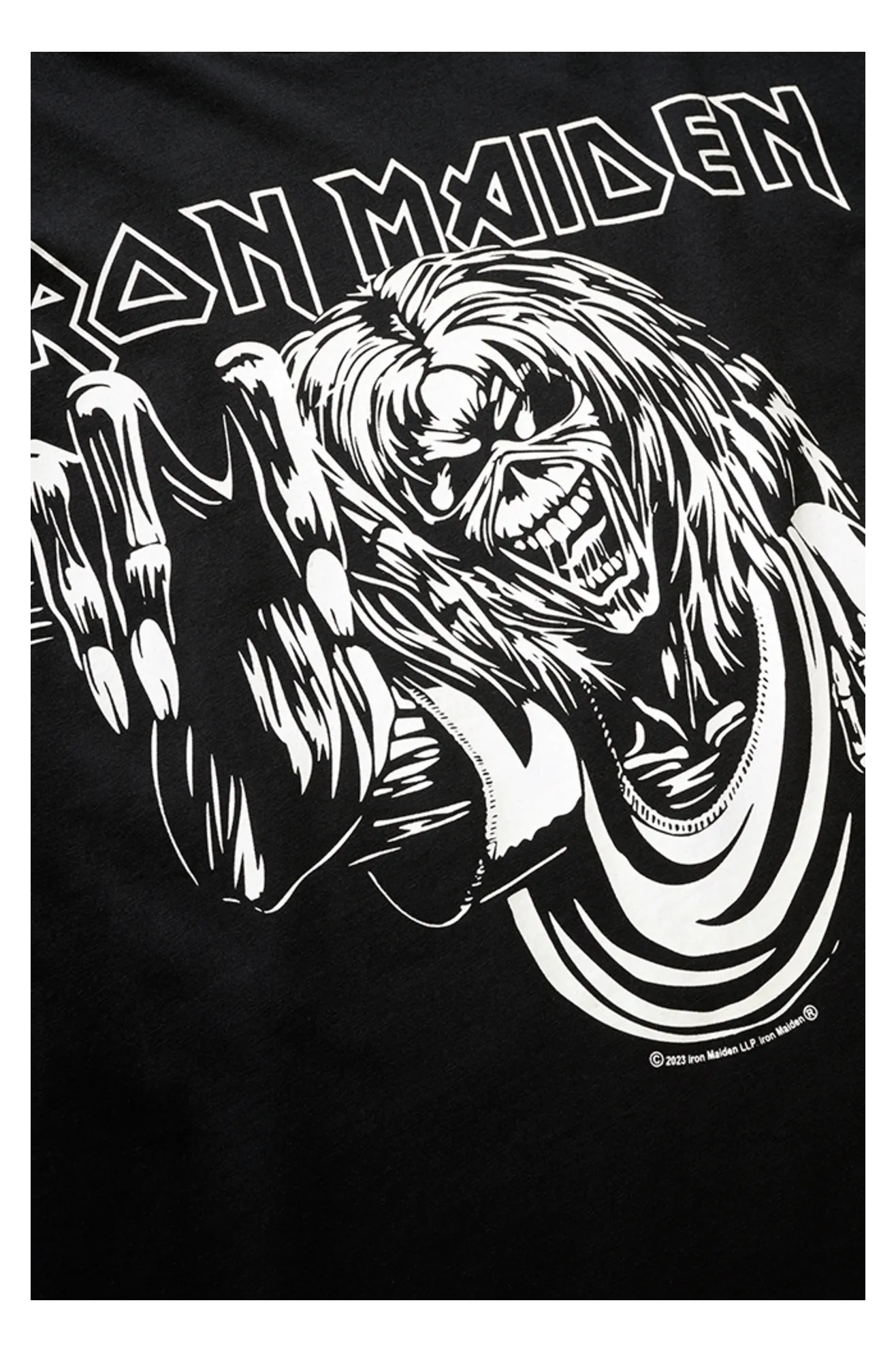 Camiseta Brandit Iron Maiden T Eddy Glow Negra