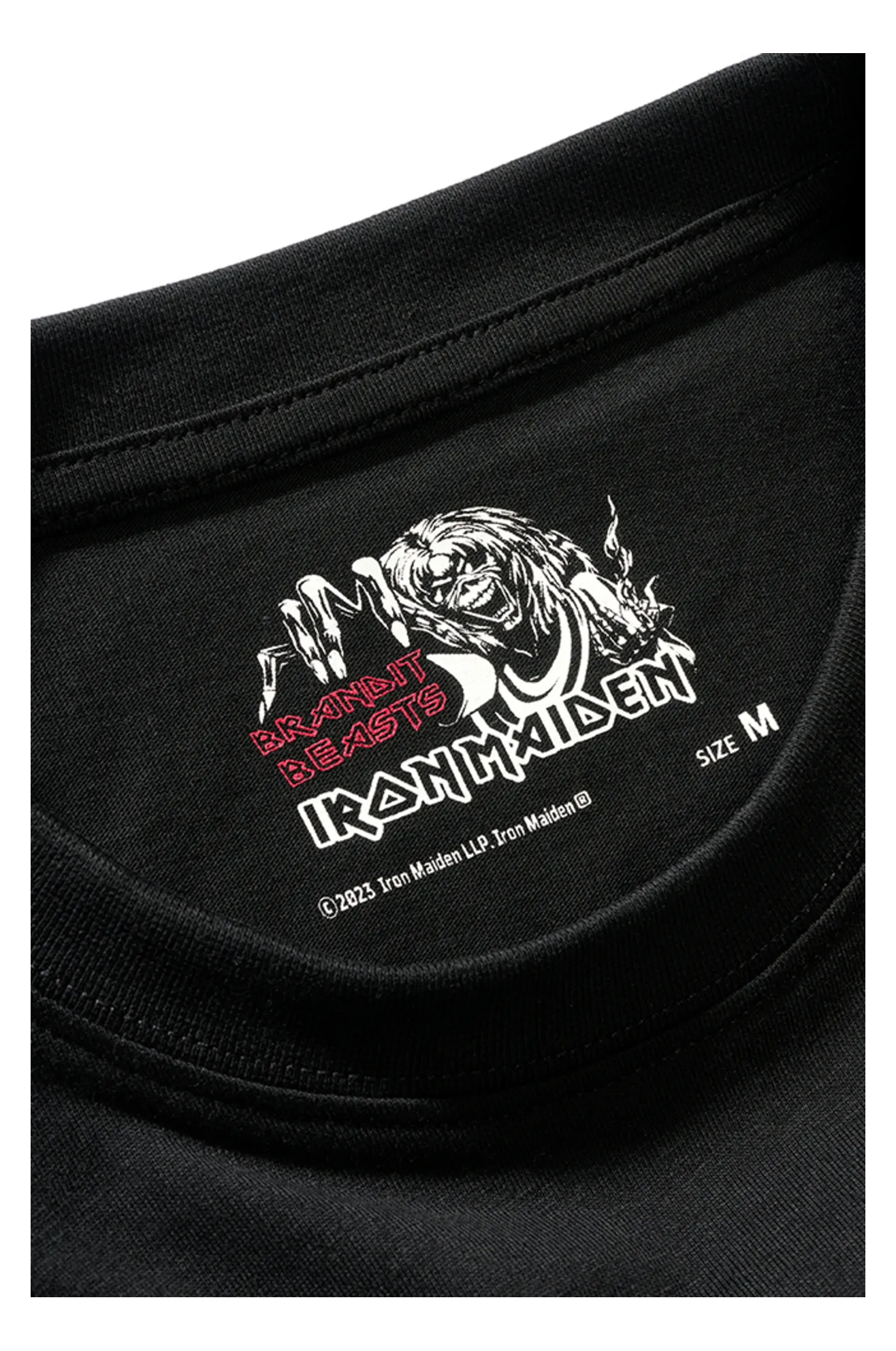 Camiseta Brandit Iron Maiden T Eddy Glow Negra