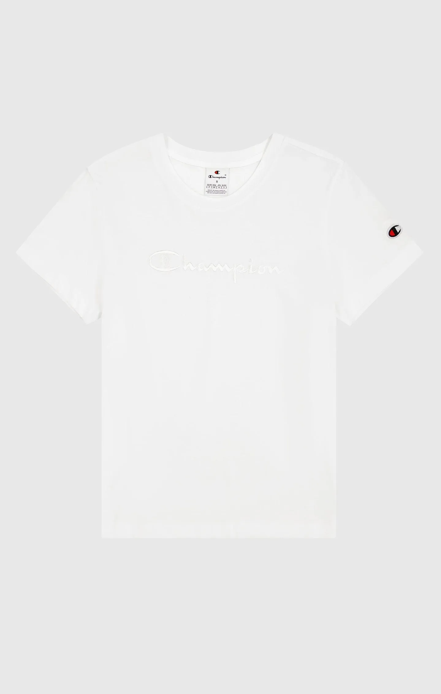 Camiseta de punto con logotipo grande a tono