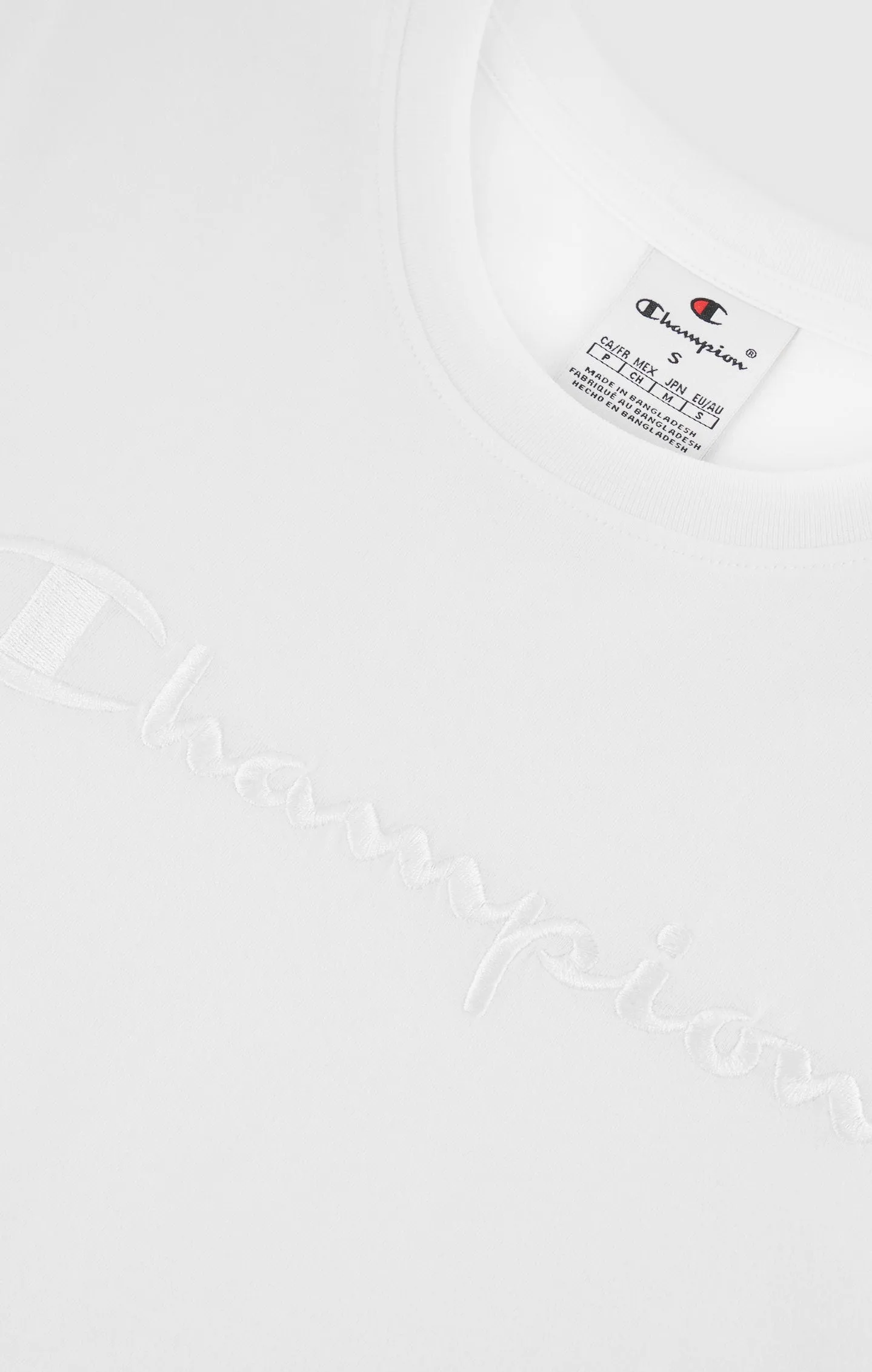 Camiseta de punto con logotipo grande a tono
