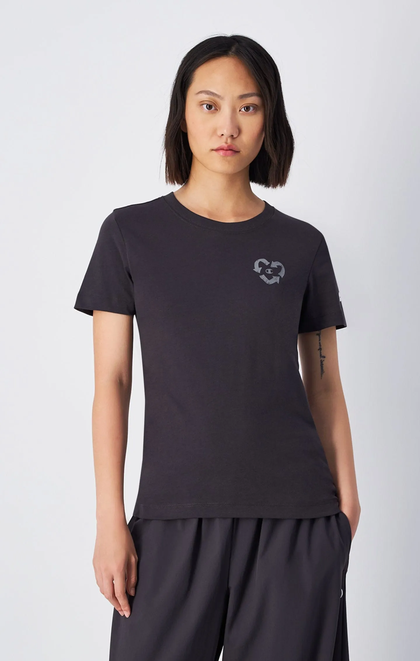 Camiseta de tela punto de materiales reciclados