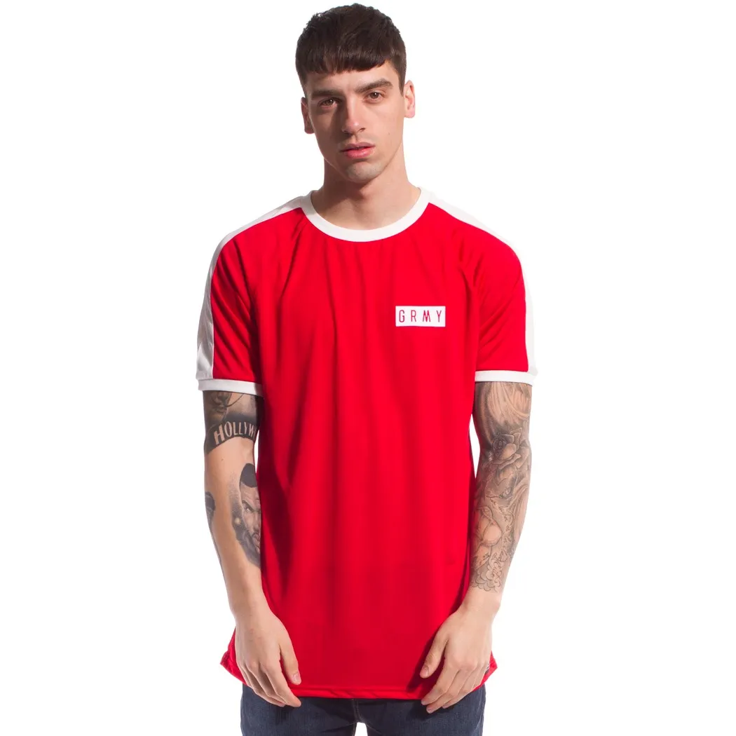 CAMISETA GRIMEY MANGA CORTA UNISEX STICK UP POLYESTER TEE SS17 RED REF. GA438RED ROJA DETALLES BLANCO