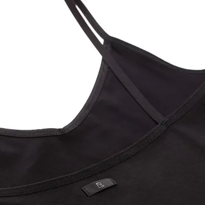 Camiseta interior tirante fino, Negra talla XS